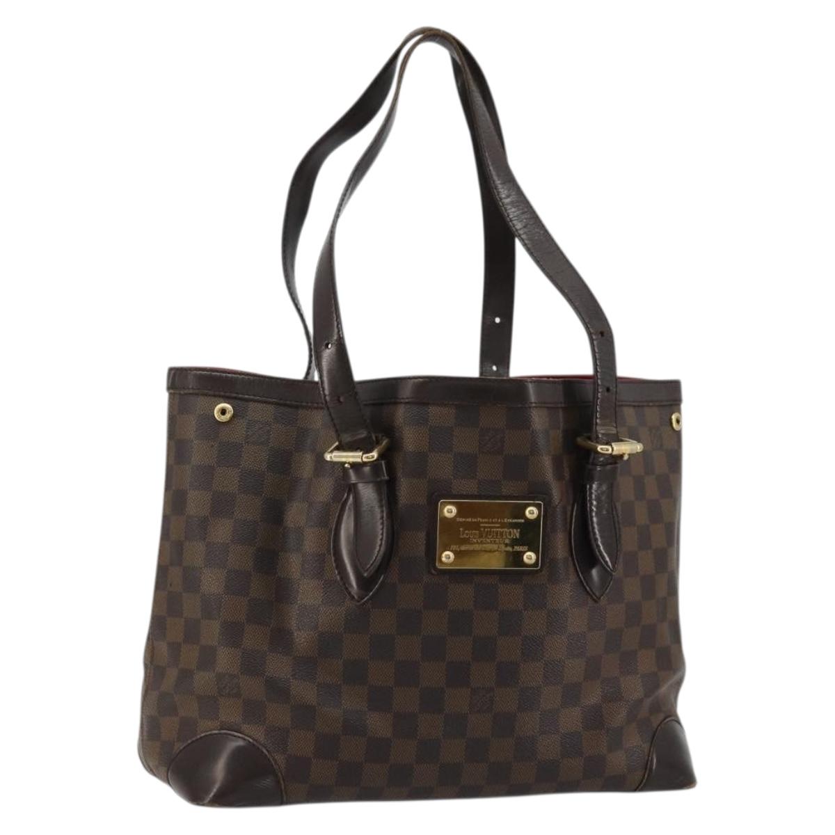 LOUIS VUITTON Damier Ebene Hampstead MM Tote Bag N51204 LV Auth am11299