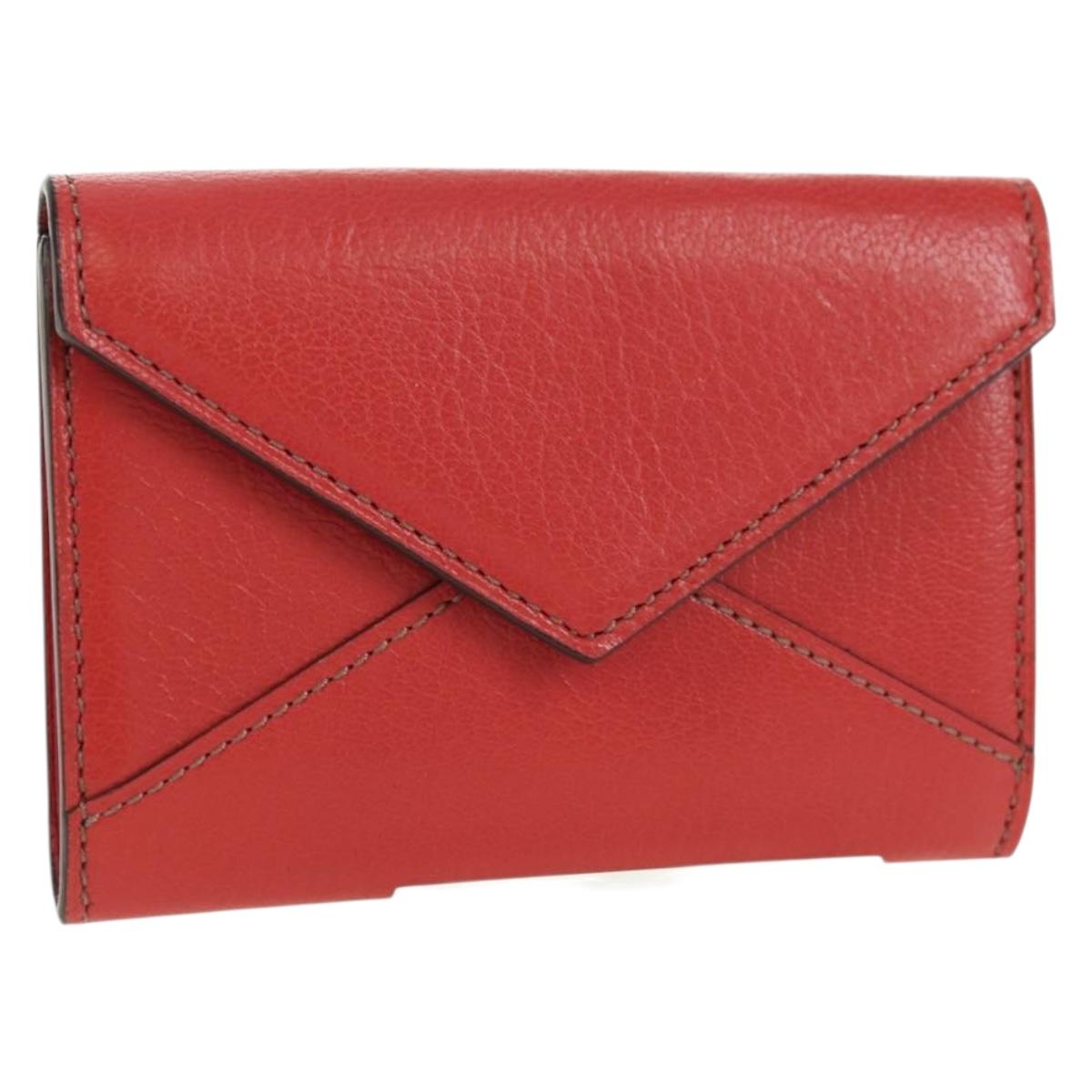 CARTIER Card Case Leather Bordeaux Auth am11308V