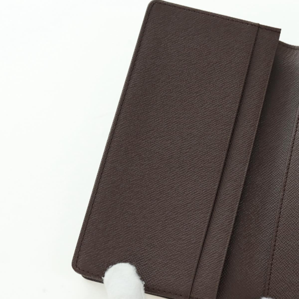 LOUIS VUITTON Damier Ebene Porte Cartes Credit Long Wallet N60825 Auth am11341V