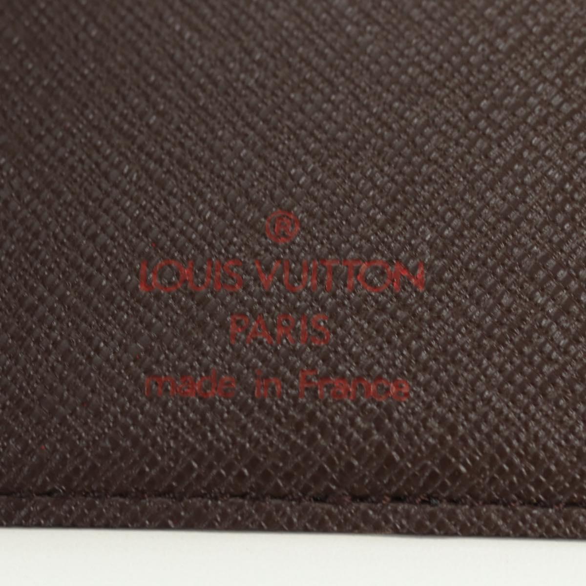 LOUIS VUITTON Damier Ebene Porte Cartes Credit Long Wallet N60825 Auth am11341V