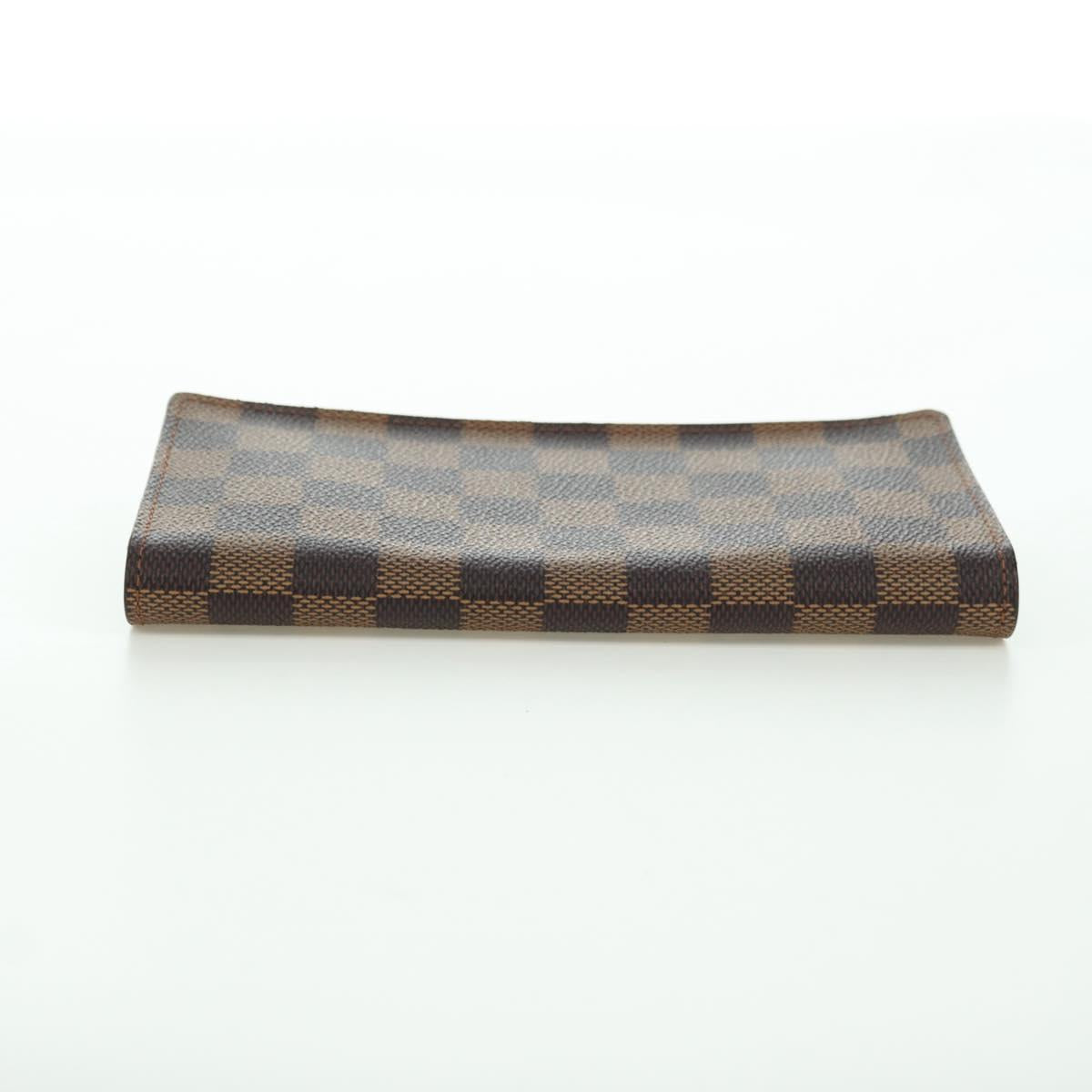 LOUIS VUITTON Damier Ebene Porte Cartes Credit Long Wallet N60825 Auth am11341V