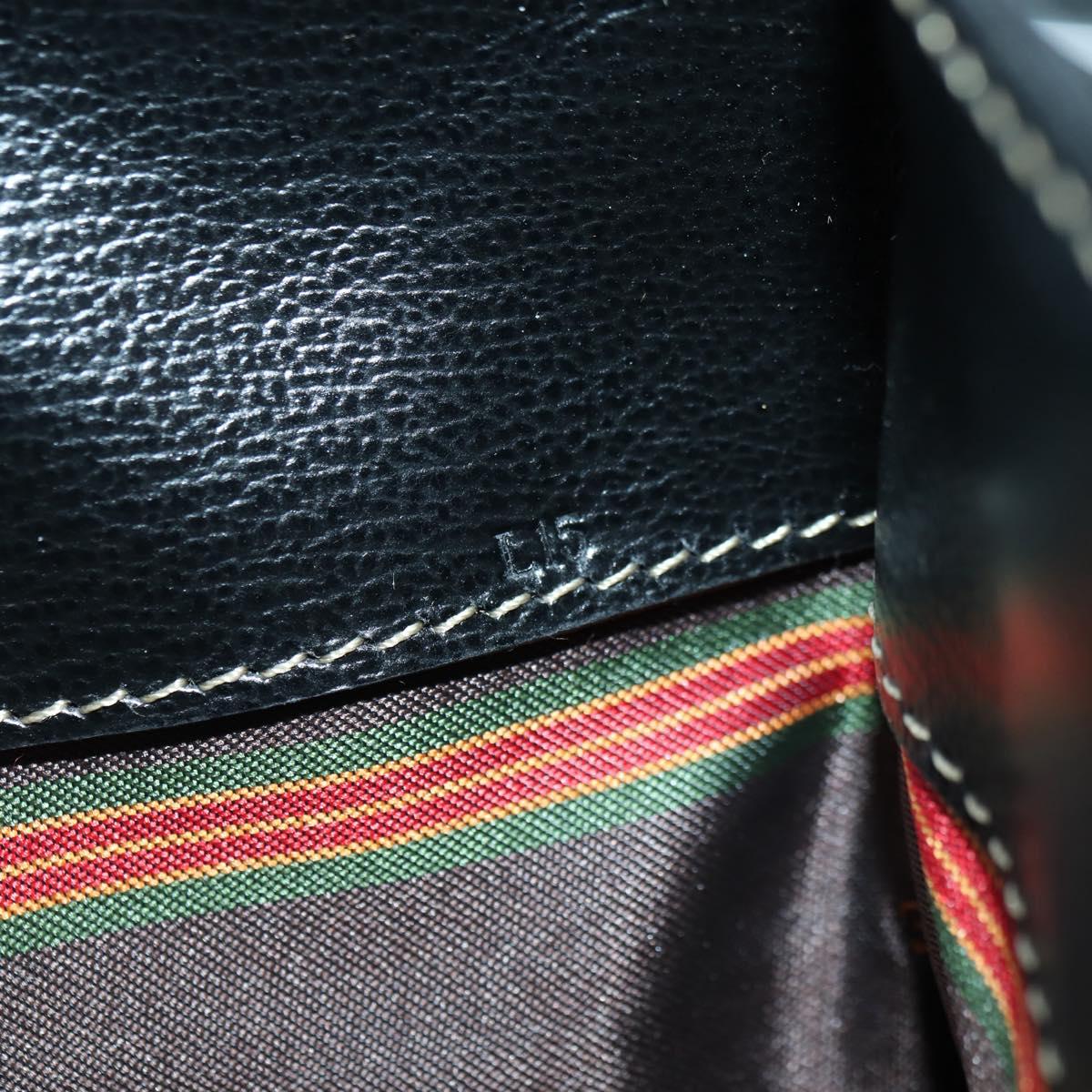 LOEWE Velazquez Hand Bag Leather 2way Brown Gold black Auth am11389V