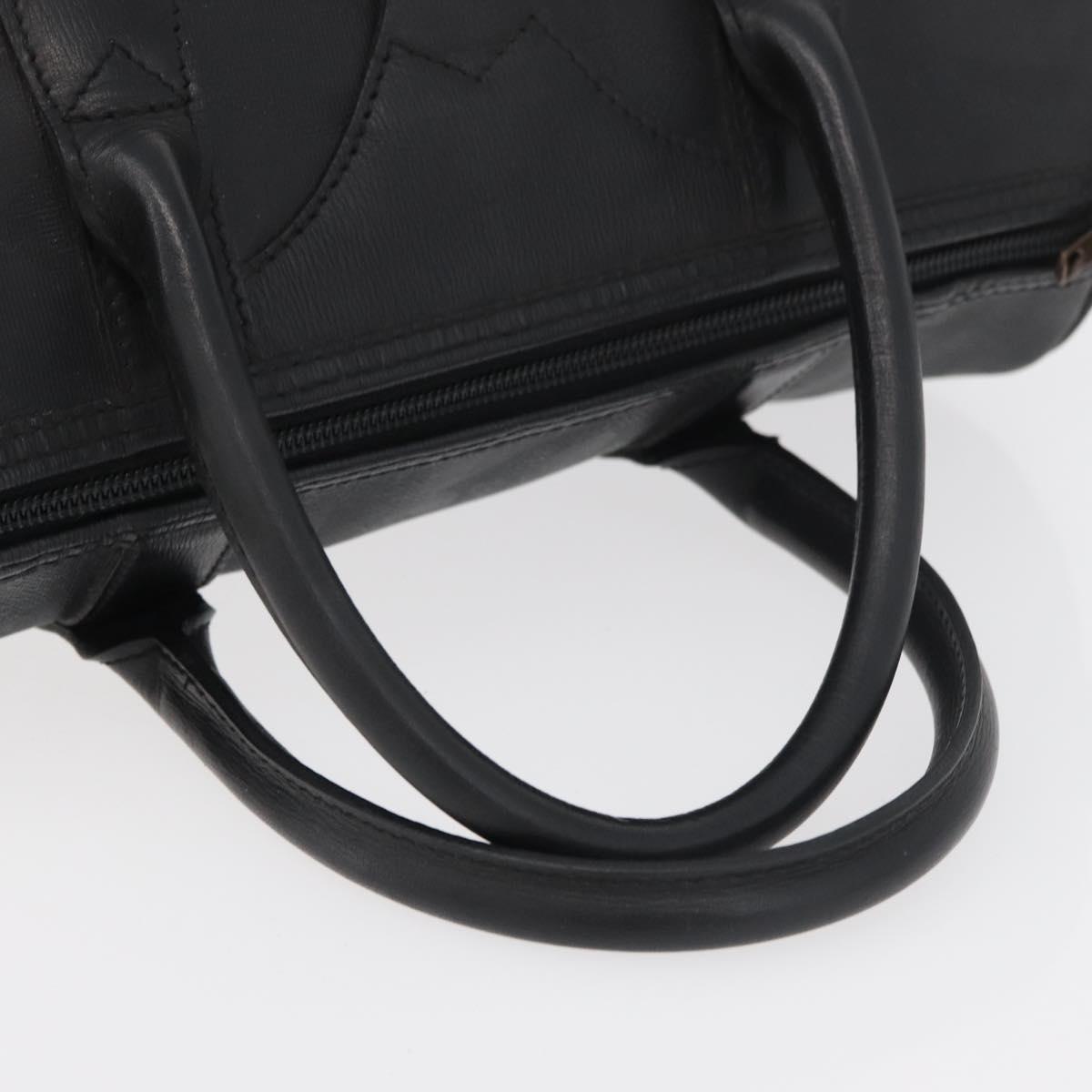Christian Dior Trotter Canvas Mini Boston Bag PVC Black Gold Auth am11408A