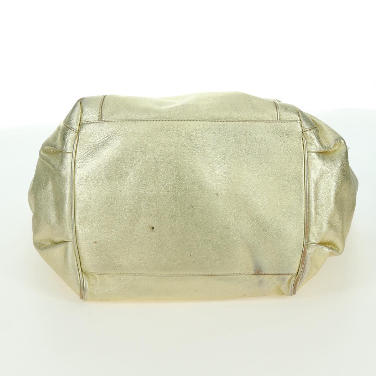 BALENCIAGA The Sunday Hand Bag Leather Gold 228750 Auth am11412A