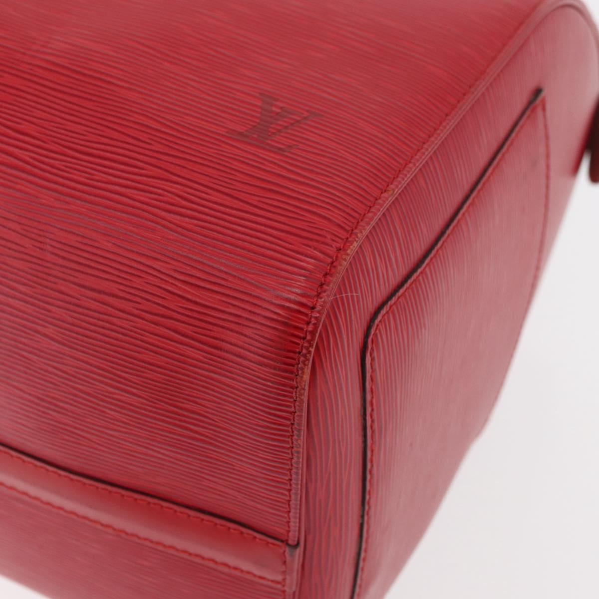 LOUIS VUITTON Epi Keepall 45 Boston Bag Red M42977 LV Auth am11417V