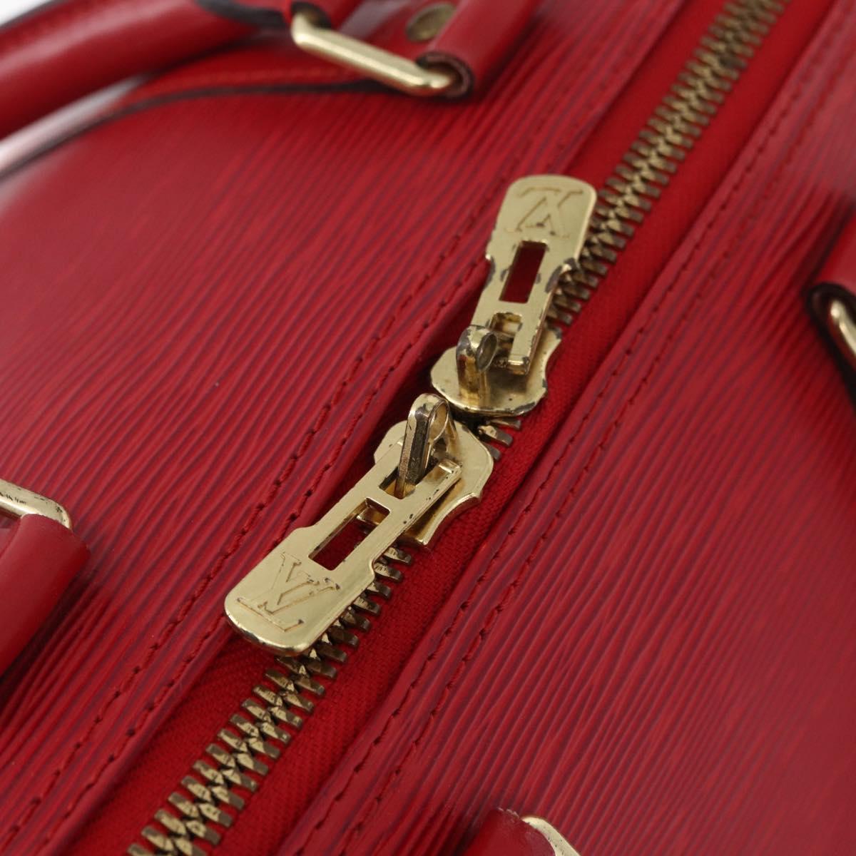 LOUIS VUITTON Epi Keepall 45 Boston Bag Red M42977 LV Auth am11417V
