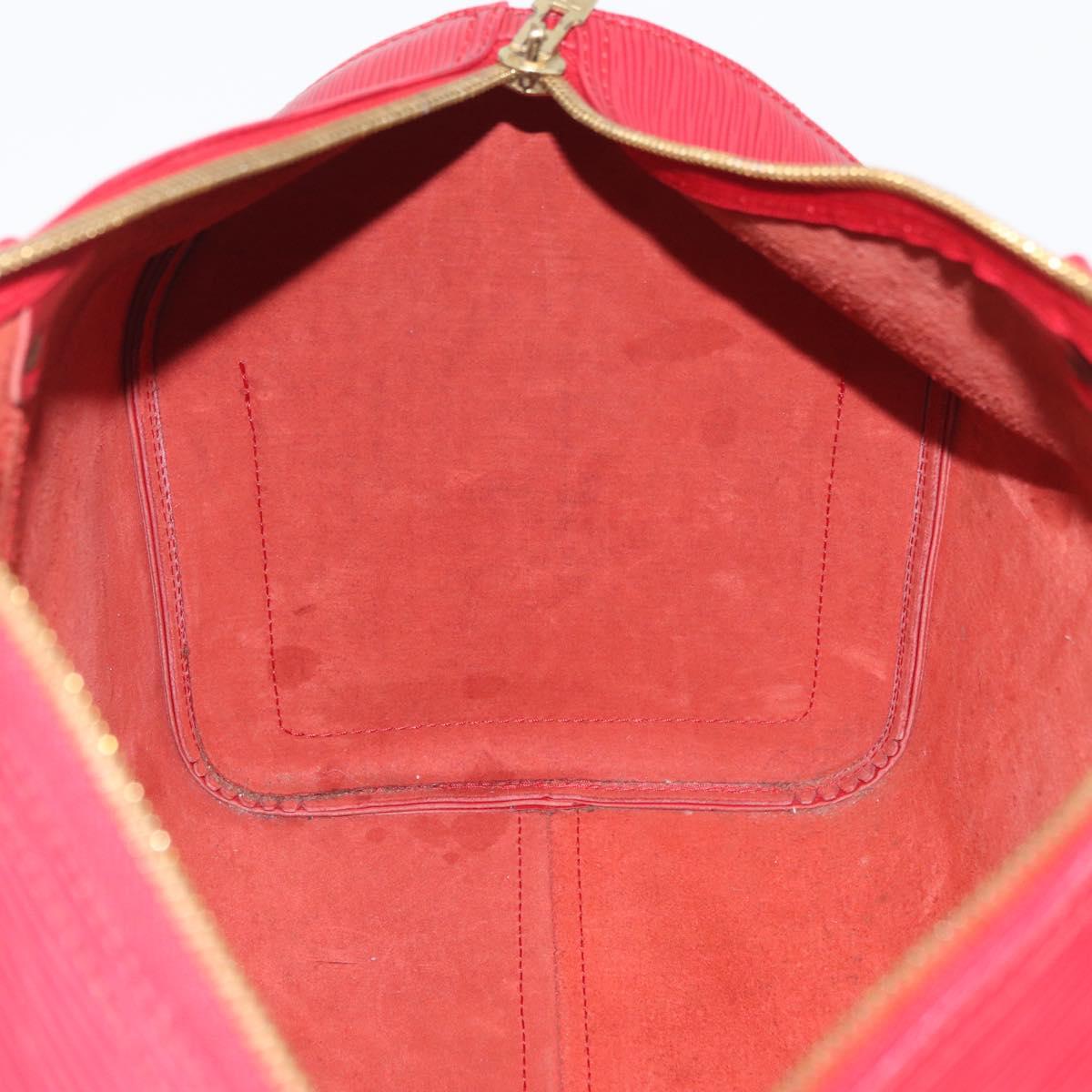 LOUIS VUITTON Epi Keepall 45 Boston Bag Red M42977 LV Auth am11417V
