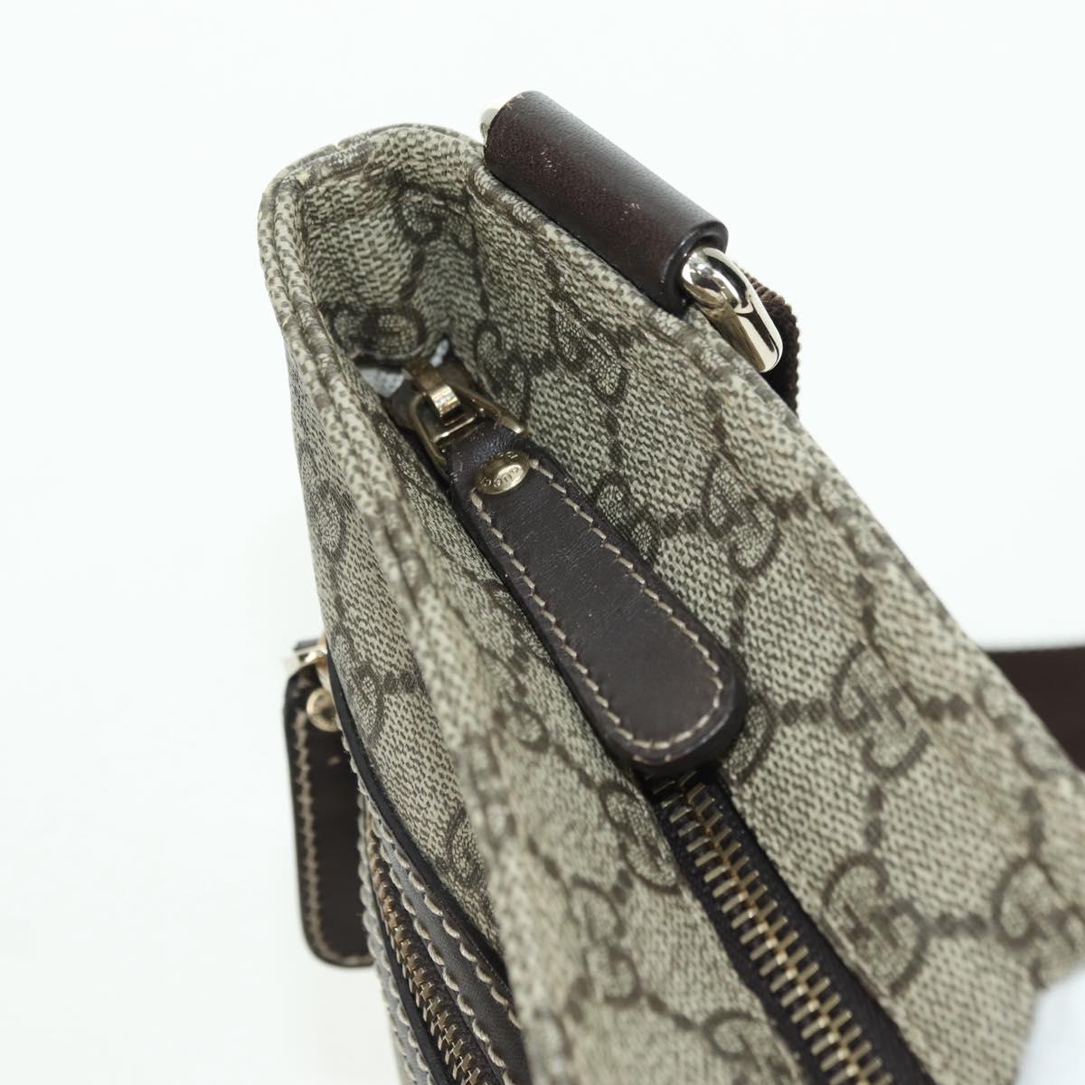 GUCCI GG Supreme Shoulder Bag PVC Beige Gold 295257 Auth am11420V