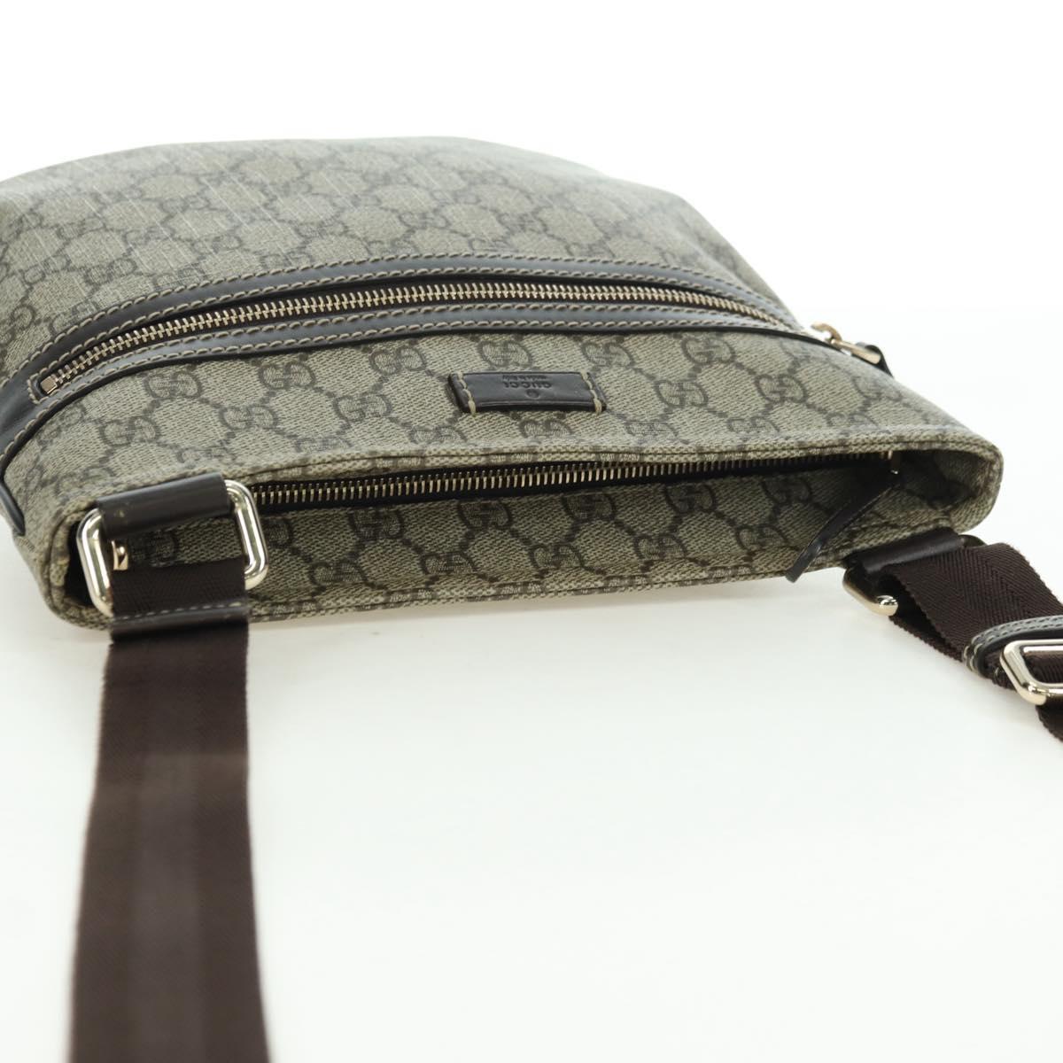 GUCCI GG Supreme Shoulder Bag PVC Beige Gold 295257 Auth am11420V
