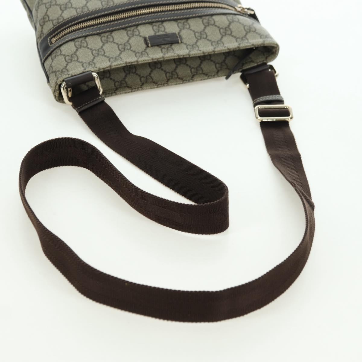 GUCCI GG Supreme Shoulder Bag PVC Beige Gold 295257 Auth am11420V