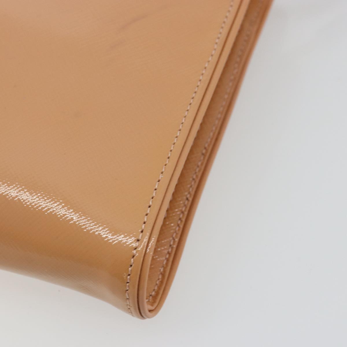 PRADA Shoulder Bag Patent leather Pink Gold Auth am11436
