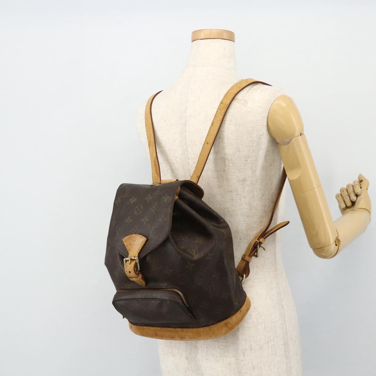 LOUIS VUITTON Monogram Montsouris MM Backpack M51136 LV Auth am11442