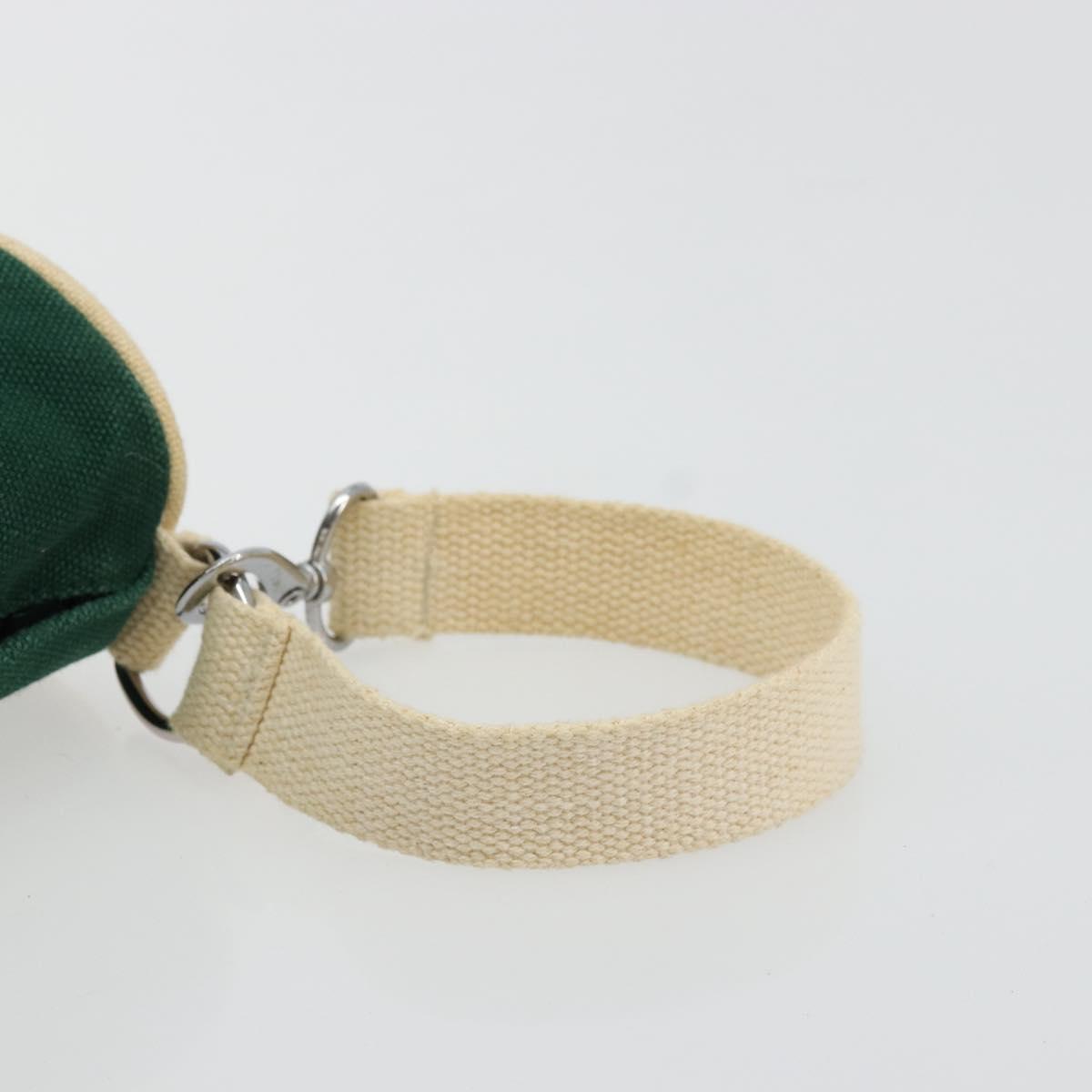 HERMES EAU D'ORANGE VERTE Pouch Canvas Green Silver Auth am11446A