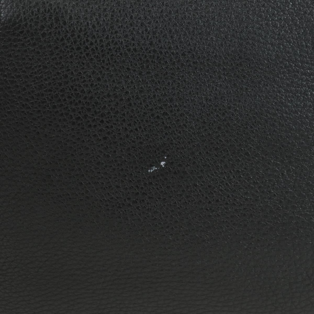 PRADA Tote Bag Leather Black Gold BR3847 Auth am11447V