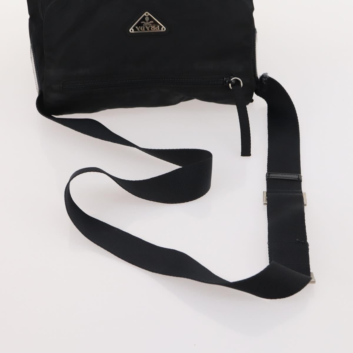 PRADA Shoulder Bag Nylon 3 Set Black Beige Auth am11451