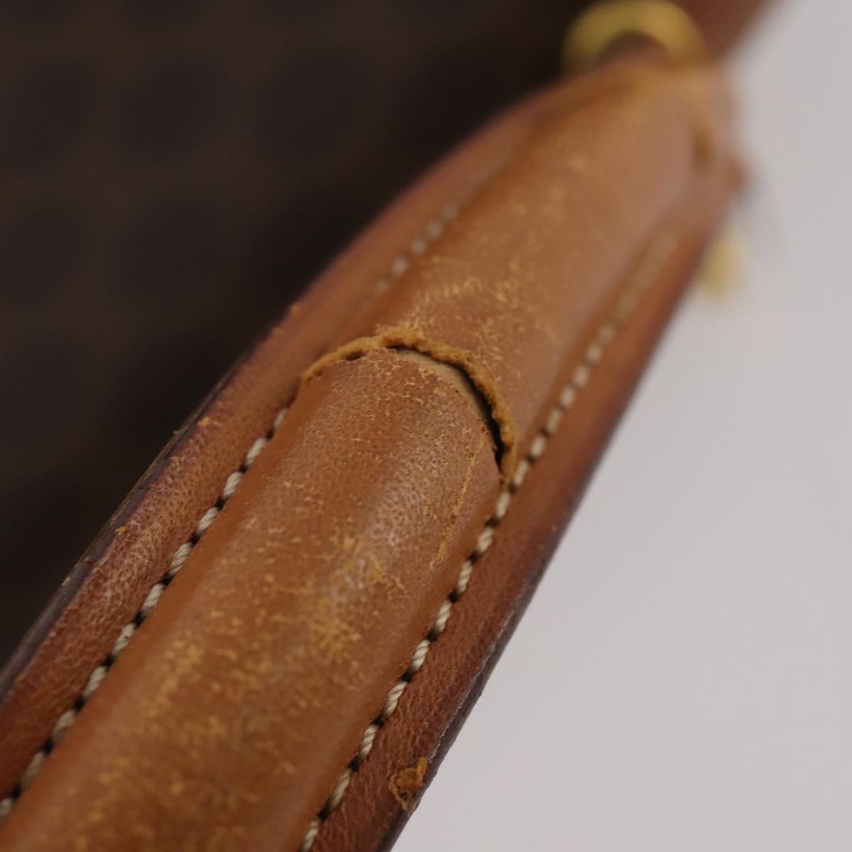 CELINE Macadam Canvas Shoulder Bag PVC Leather 2 Set Brown Auth am11453