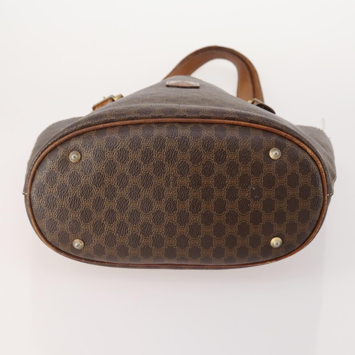 CELINE Macadam Canvas Shoulder Bag PVC Leather 2 Set Brown Auth am11453