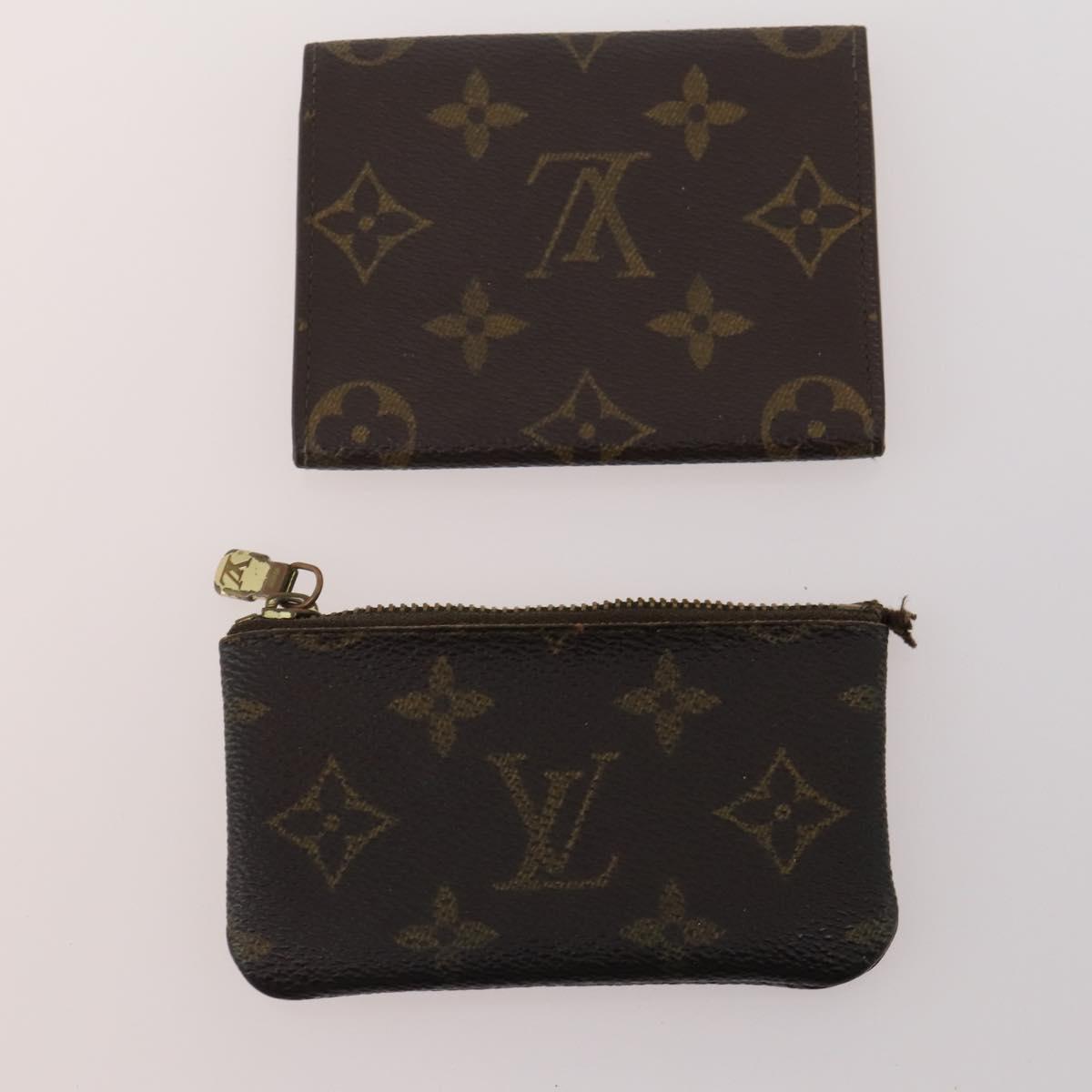 LOUIS VUITTON Epi Monogram Damier Wallet 6 Set Red LV Auth am11454