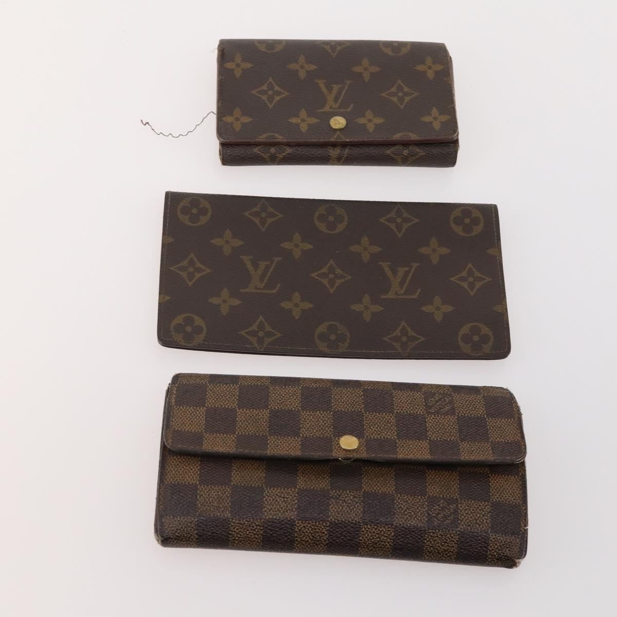 LOUIS VUITTON Epi Monogram Damier Wallet 6 Set Red LV Auth am11454