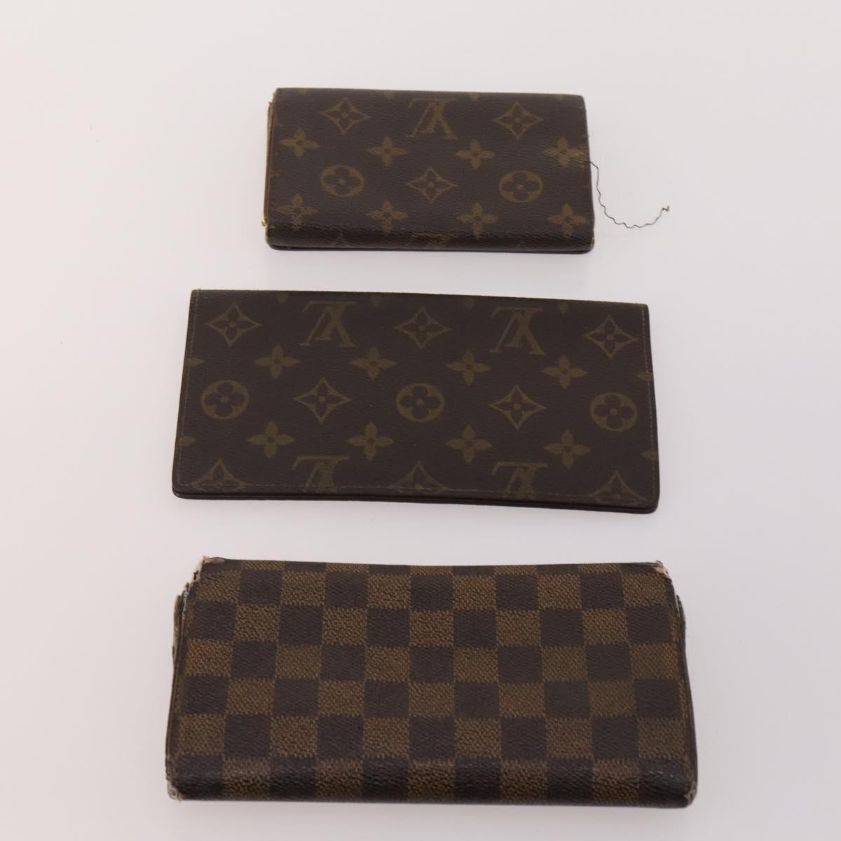 LOUIS VUITTON Epi Monogram Damier Wallet 6 Set Red LV Auth am11454