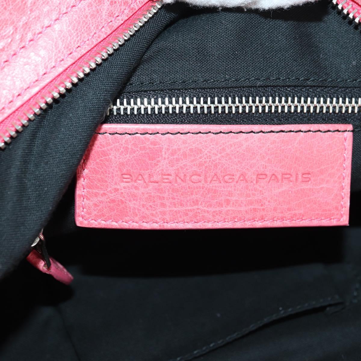 BALENCIAGA Giant Town Hand Bag Leather 2way Pink 240578 Auth am11459SAV
