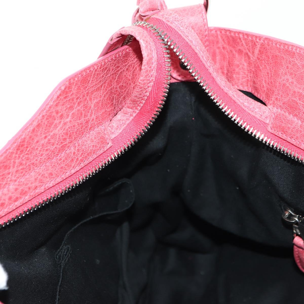 BALENCIAGA Giant Town Hand Bag Leather 2way Pink 240578 Auth am11459SAV