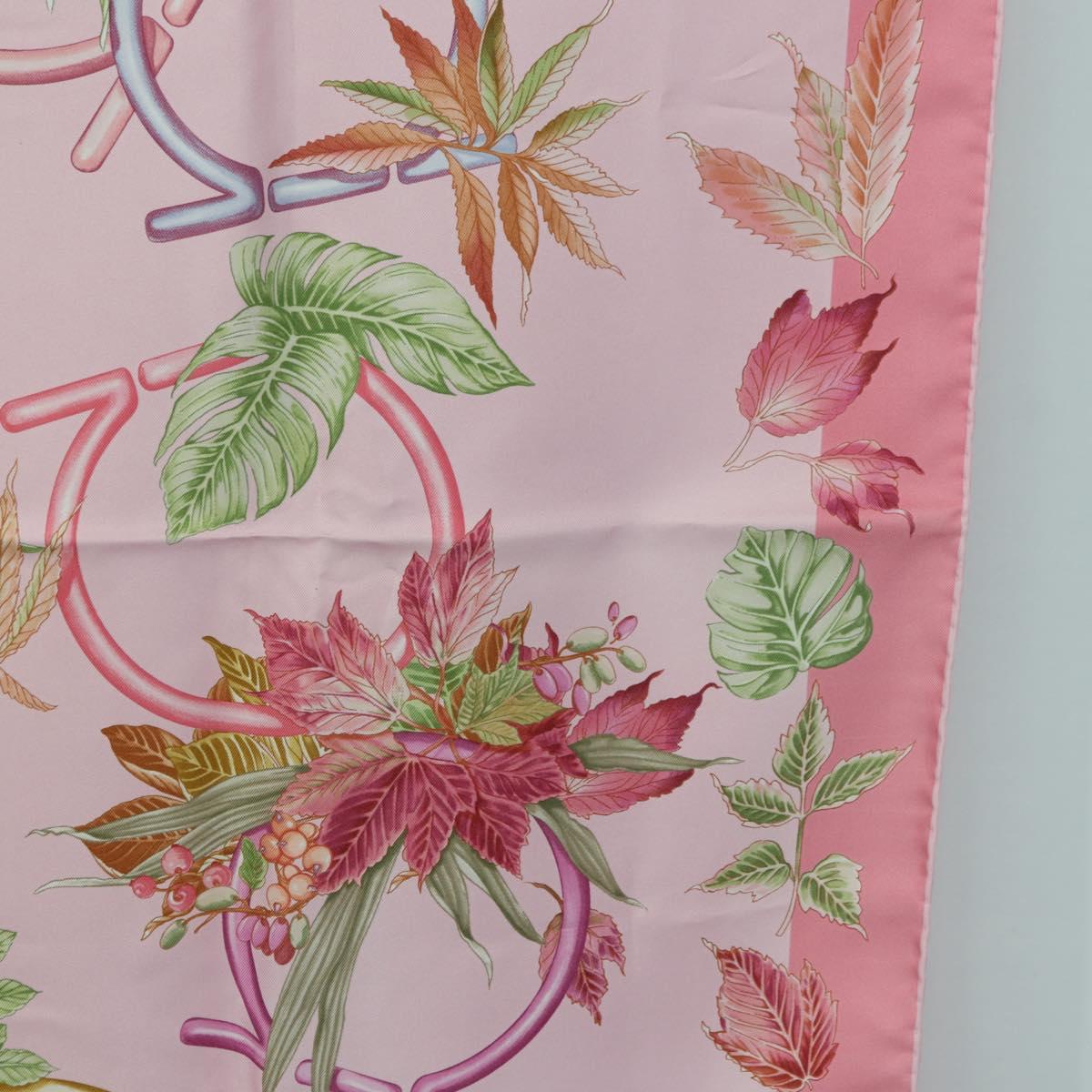 Salvatore Ferragamo Scarf Silk Pink Auth am11466V