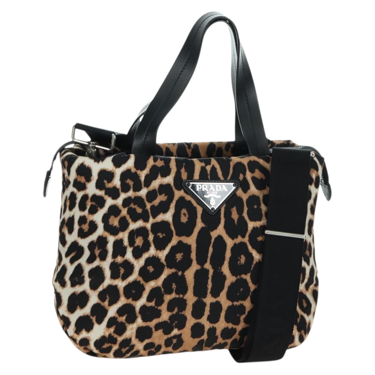 PRADA Hand Bag Nylon Leather 2way Yellow Auth am11470SAV