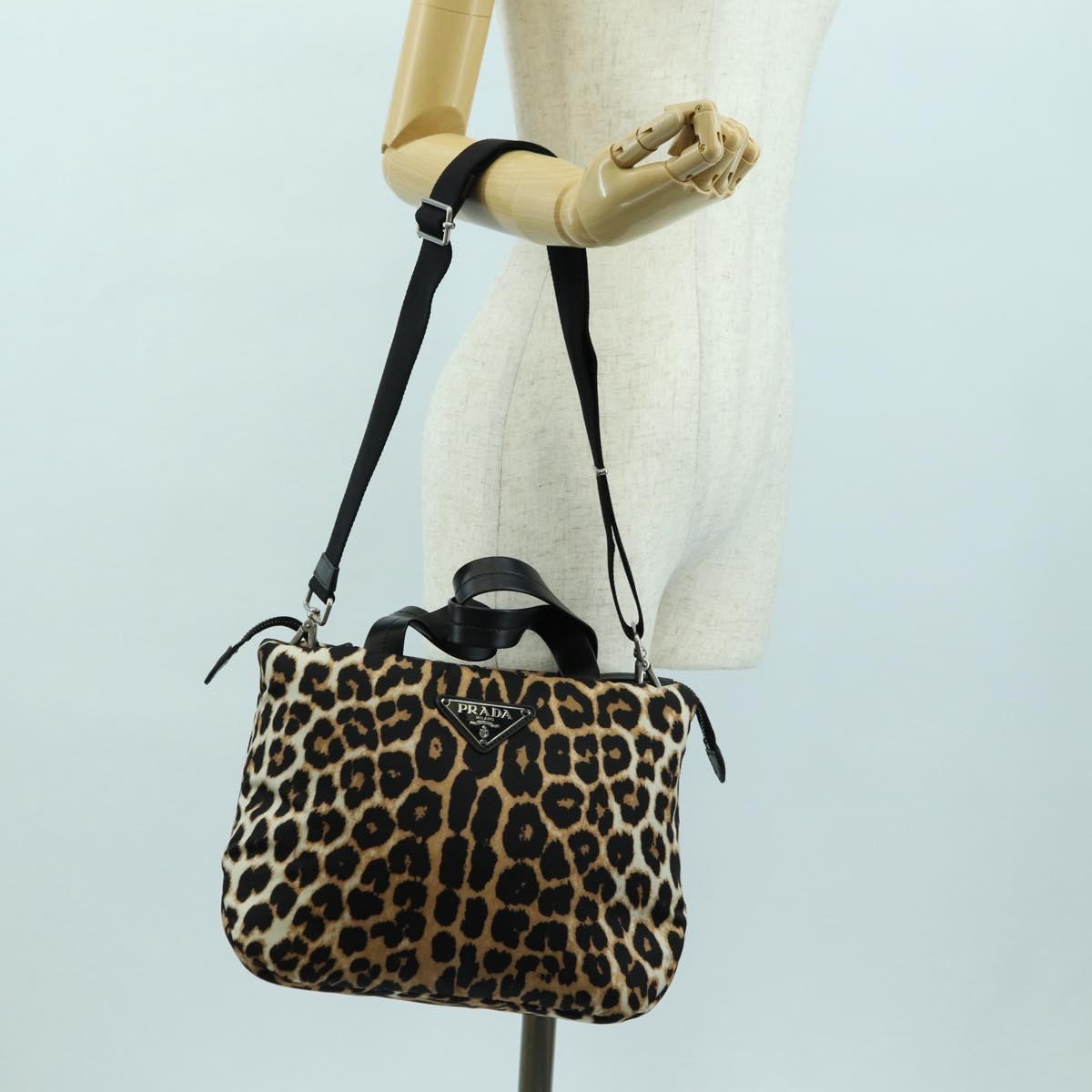 PRADA Hand Bag Nylon Leather 2way Yellow Auth am11470SAV