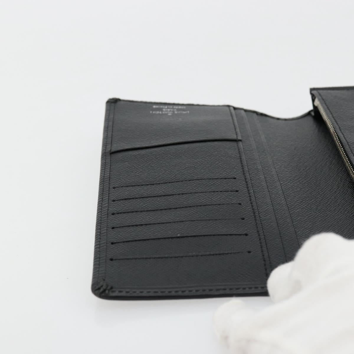 LOUIS VUITTON Epi Portefeuille Braza Long Wallet Black M60622 LV Auth am11471A