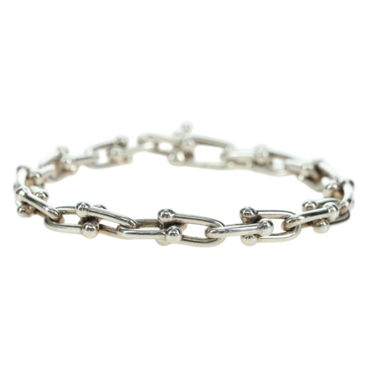 TIFFANY&Co. Hardware Small Link Bracelet Ag925 Silver Auth am11473SM