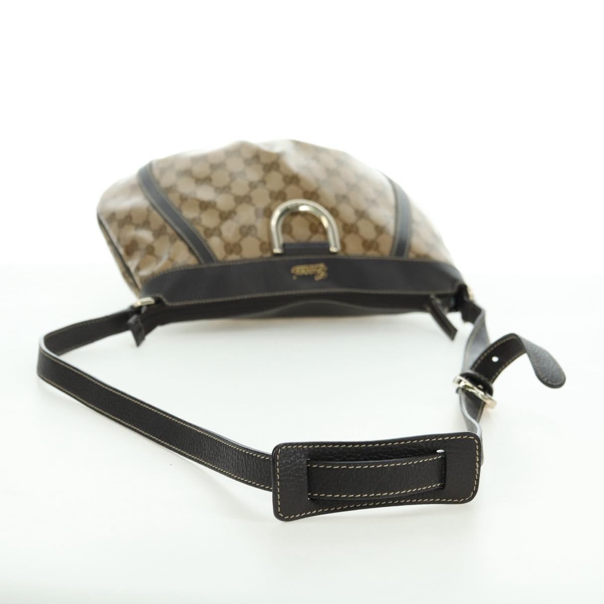 GUCCI GG Crystal Abbey Bag Coated Canvas Outlet Beige Brown 296019 Auth am11474V