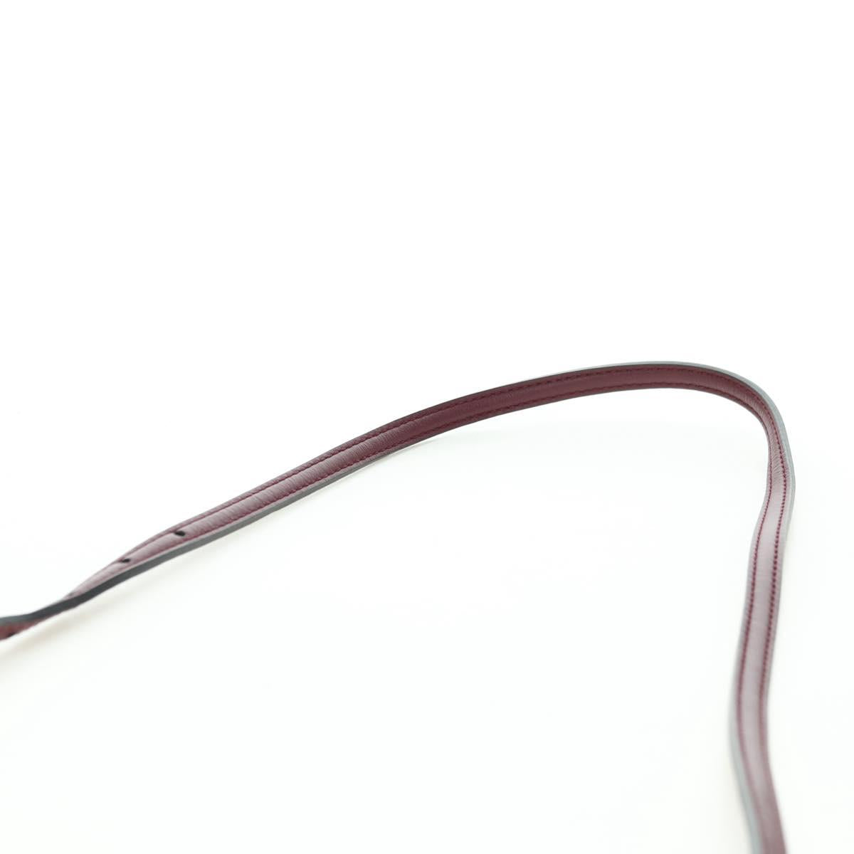 ETRO Paisley Shoulder Bag PVC Leather Gold Bordeaux Auth am11482V