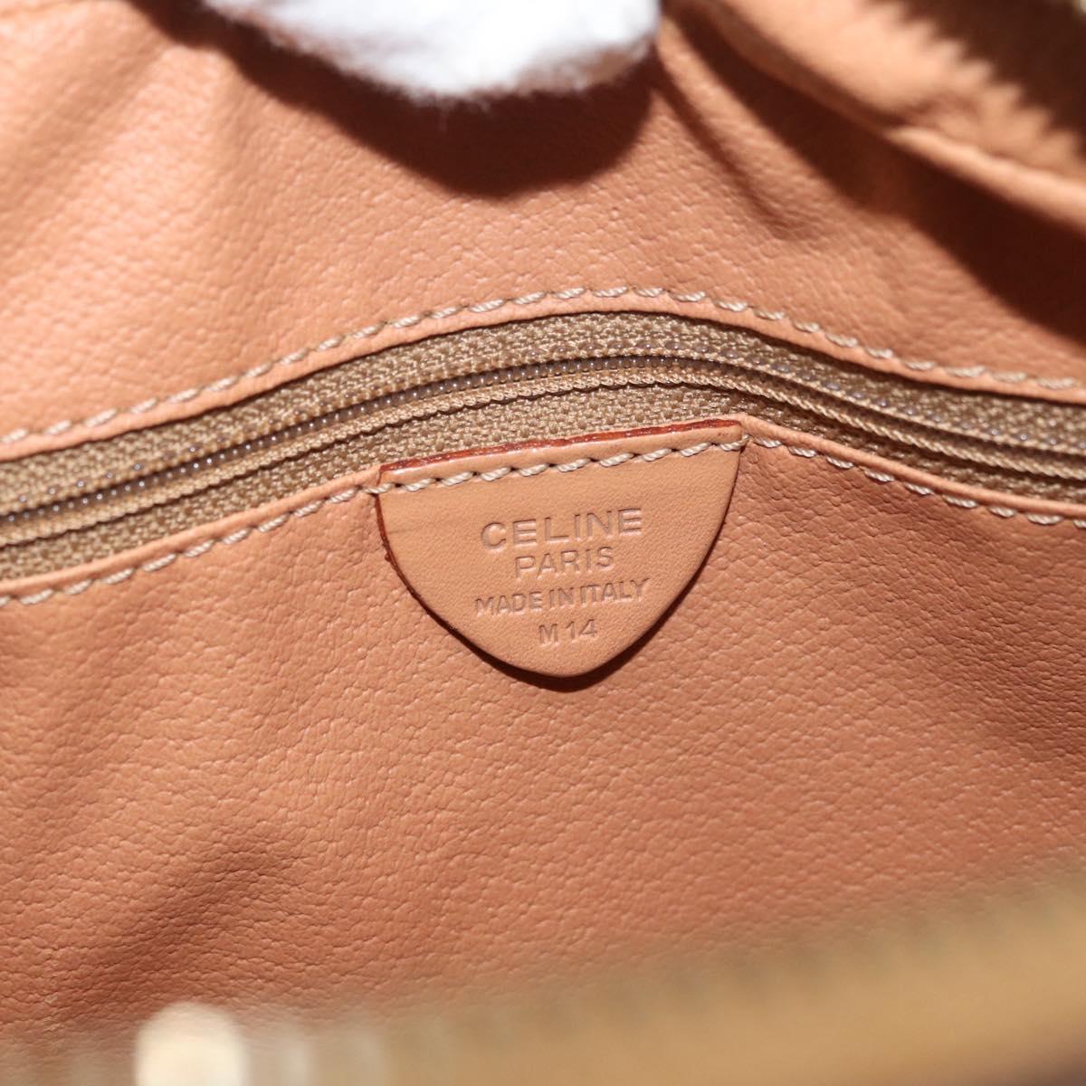 CELINE Macadam Canvas Shoulder Bag PVC Leather Brown Gold Auth am11493A