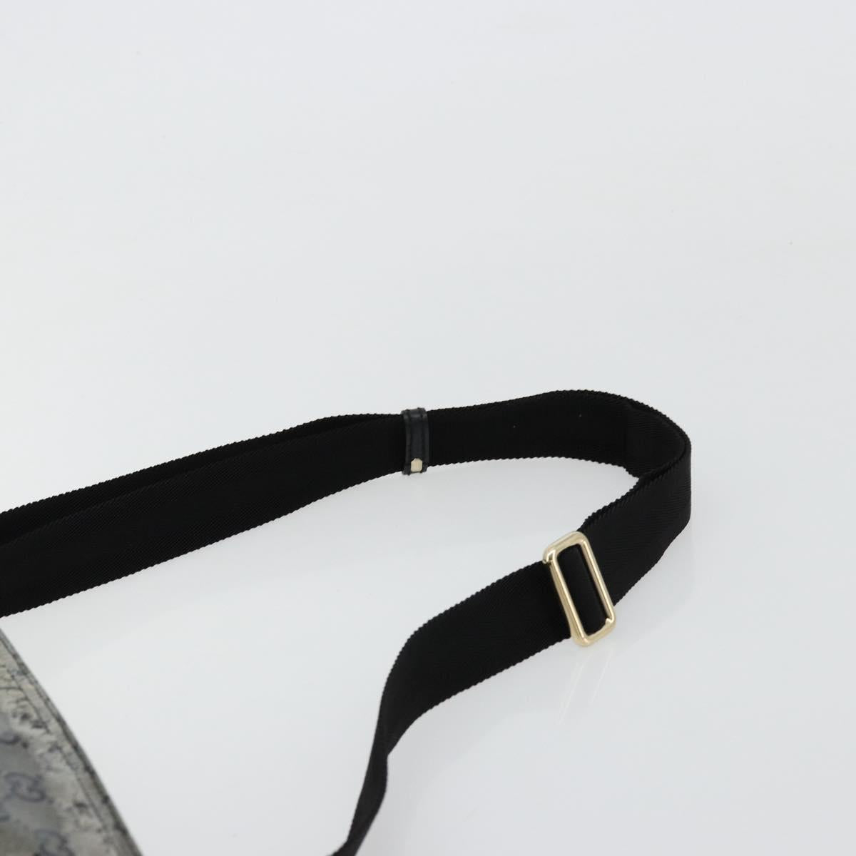 GUCCI GG Crystal Shoulder Bag Coated Canvas Navy Gold 189749 Auth am11494A