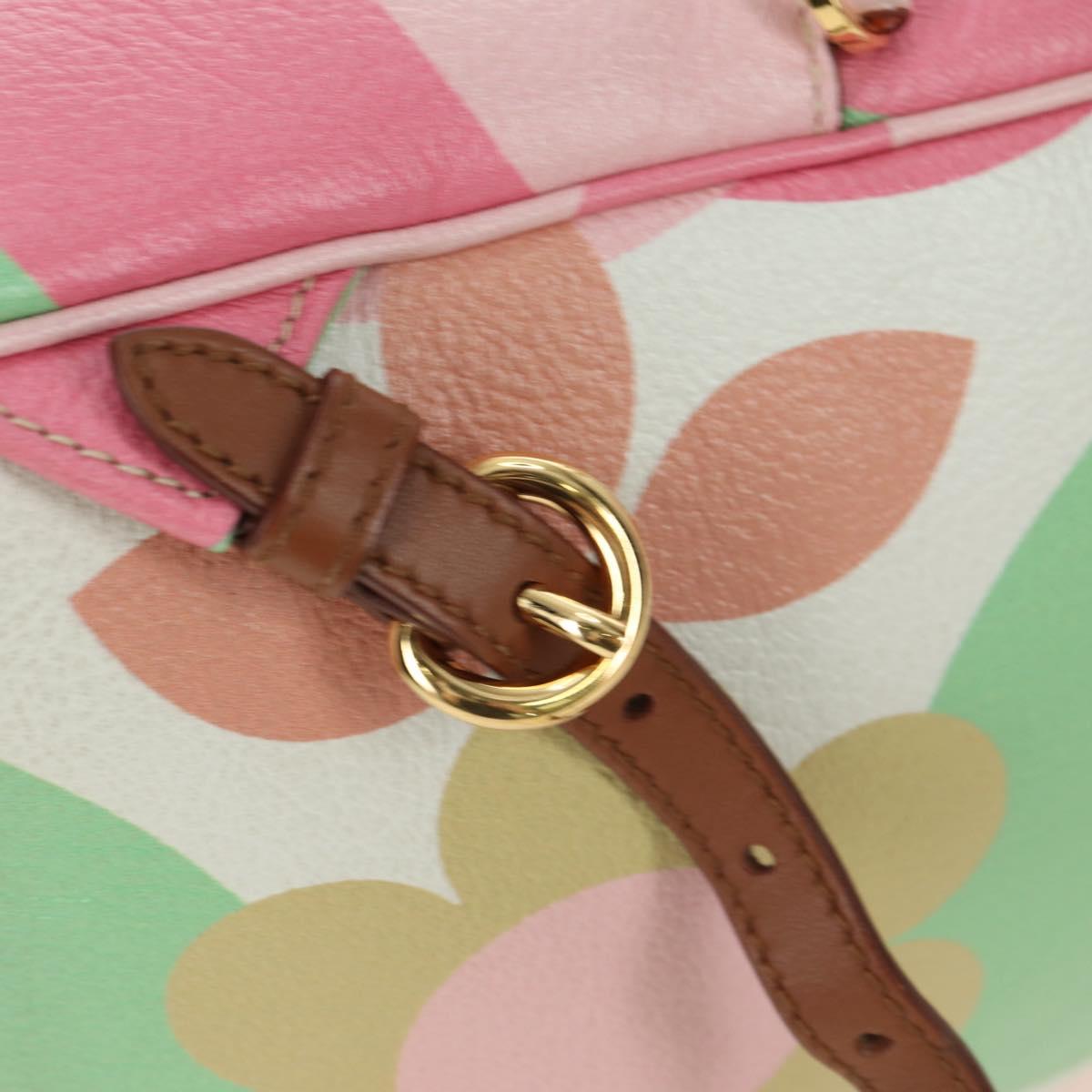 Miu Miu Backpack Leather Multicolor Gold Auth am11496V