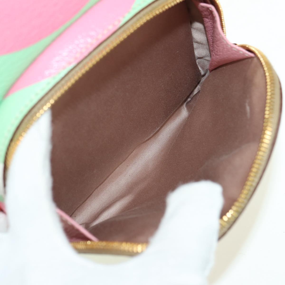 Miu Miu Backpack Leather Multicolor Gold Auth am11496V