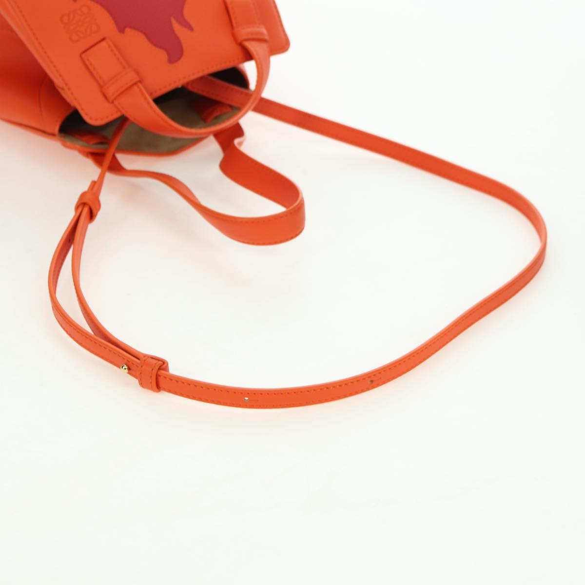 LOEWE × Studio Ghibli Calcifer Nugget Hammock Bag Leather Orange Auth am11499SM
