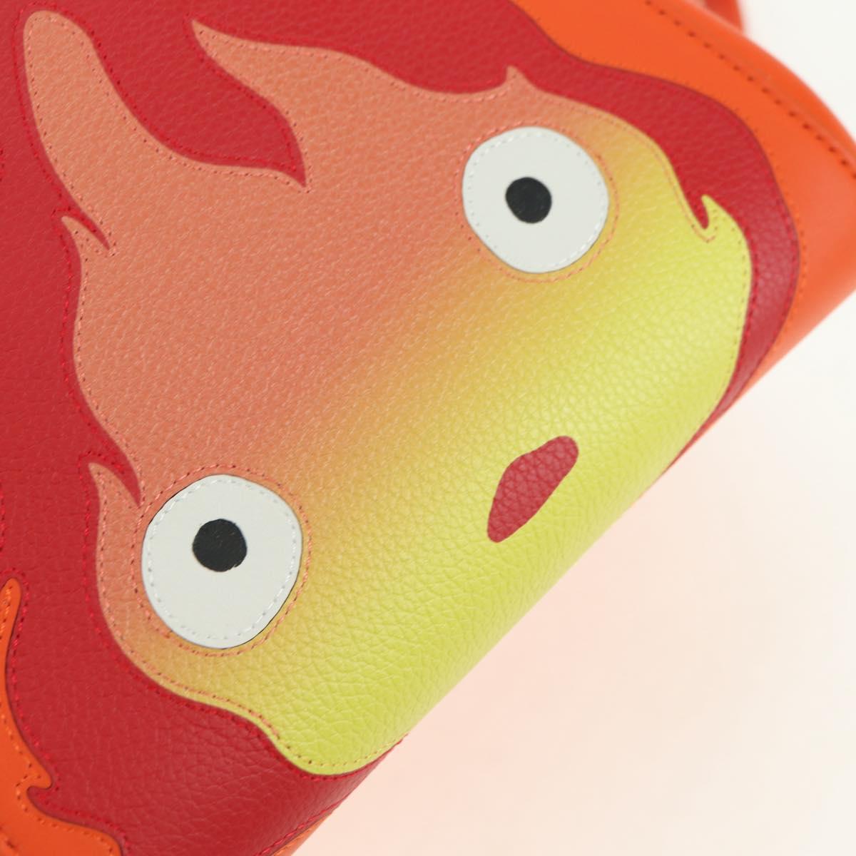 LOEWE × Studio Ghibli Calcifer Nugget Hammock Bag Leather Orange Auth am11499SM