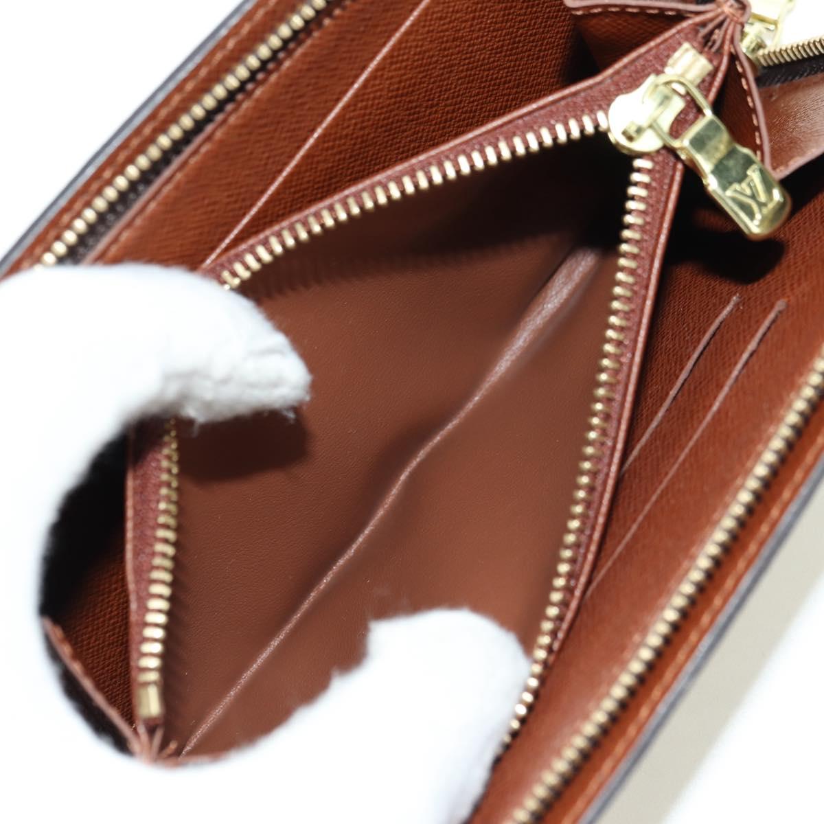 LOUIS VUITTON Monogram Porte Monnaie Zip Long Wallet M61727 LV Auth am11507V