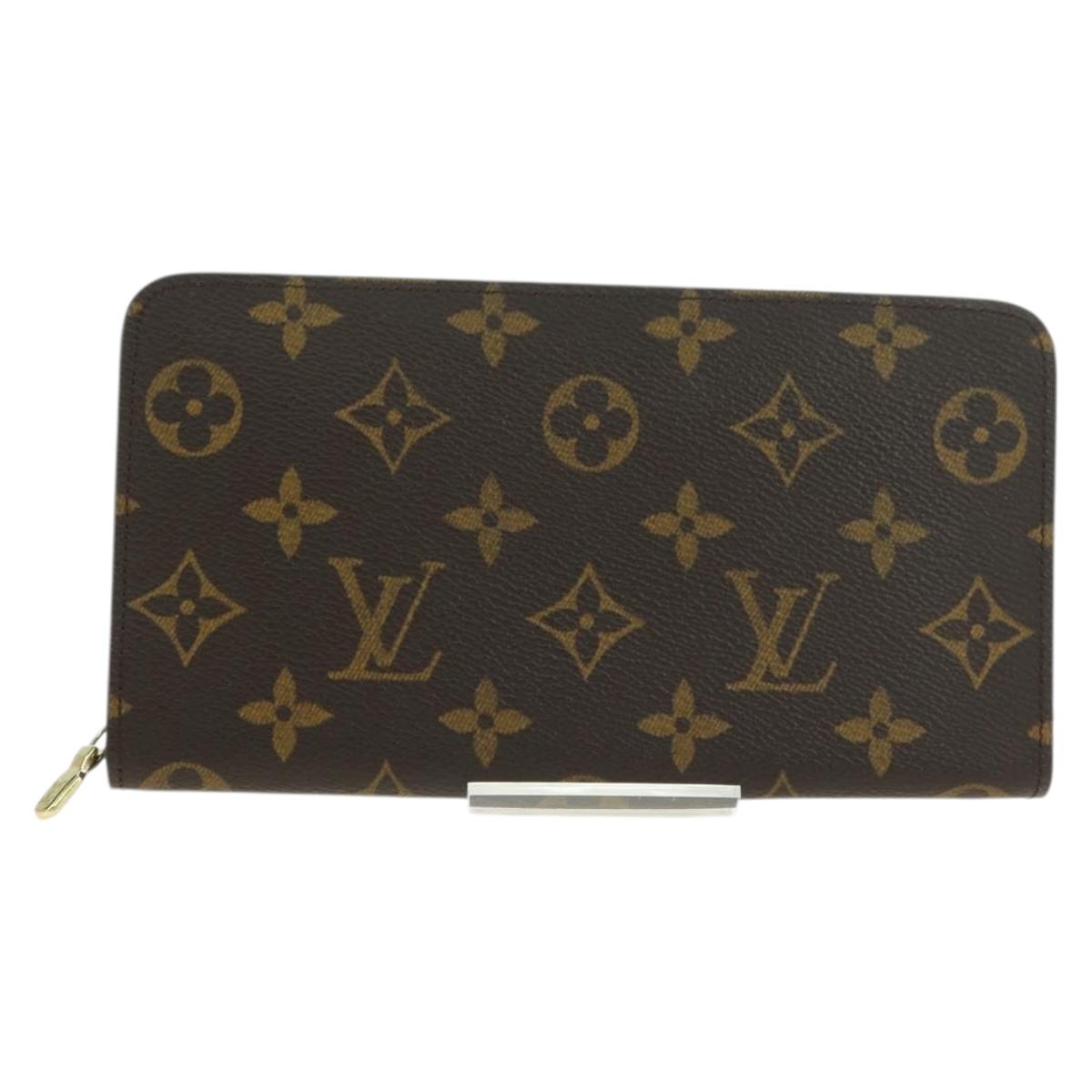 LOUIS VUITTON Monogram Porte Monnaie Zip Long Wallet M61727 LV Auth am11507V