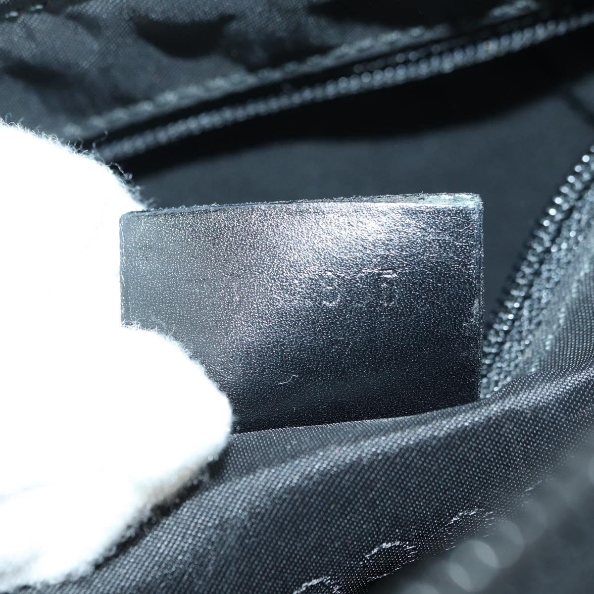 GUCCI Bamboo GG Canvas Hand Bag Black Silver 001 3865 Auth am11509A