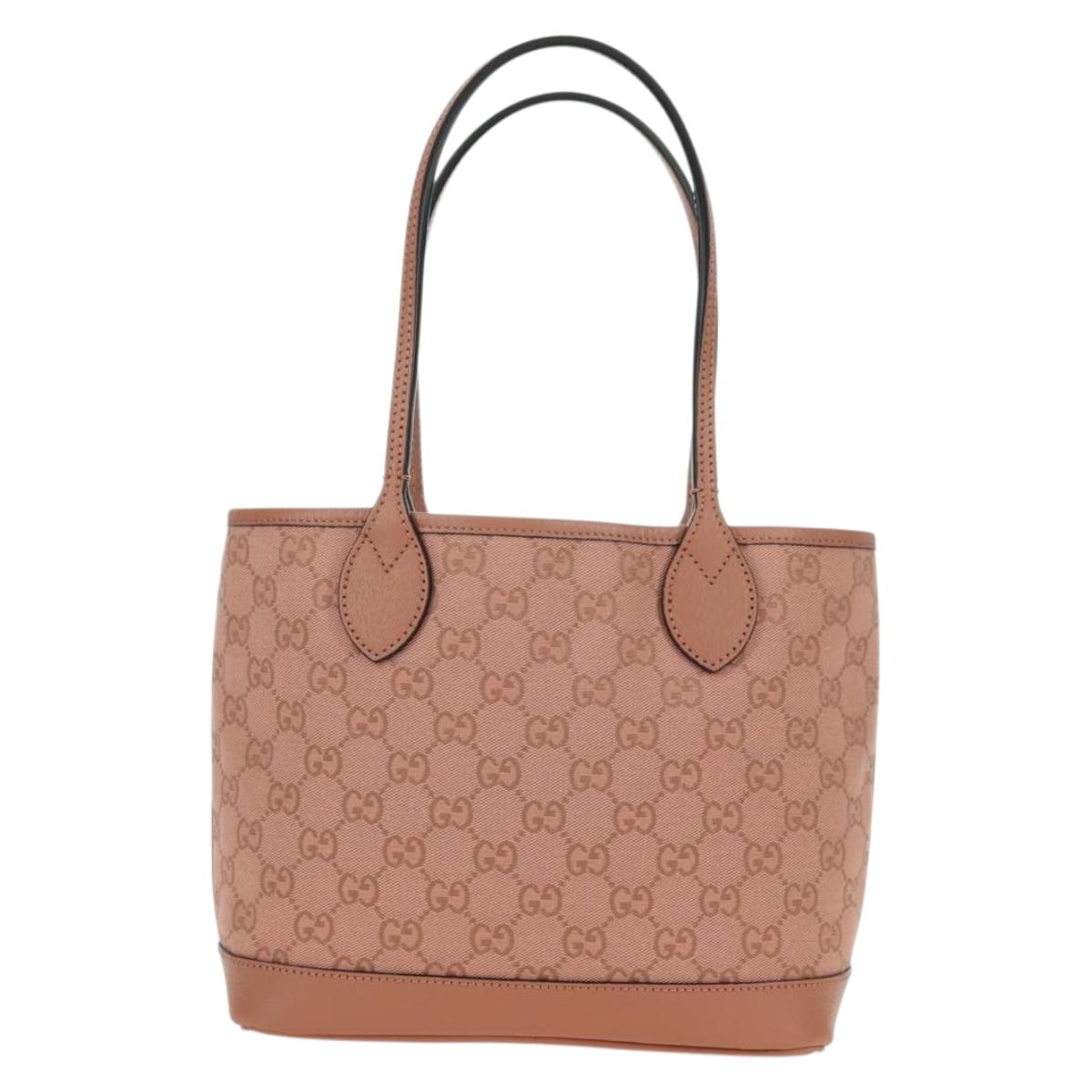 GUCCI GG Canvas Ophidia Tote Bag Pink 742102 525040 Auth am11524SAM