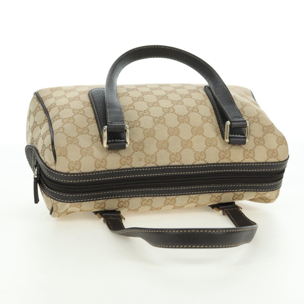 GUCCI GG Canvas Hand Bag Outlet Beige Gold 257289 Auth am11534V