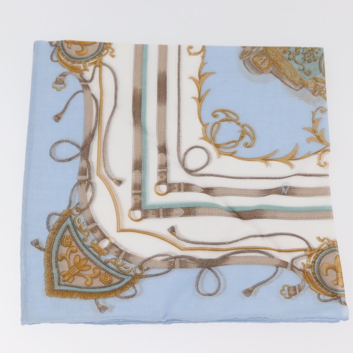 CELINE Handkerchief Cotton 2 Pieces Set Green Light Blue Auth am11541A