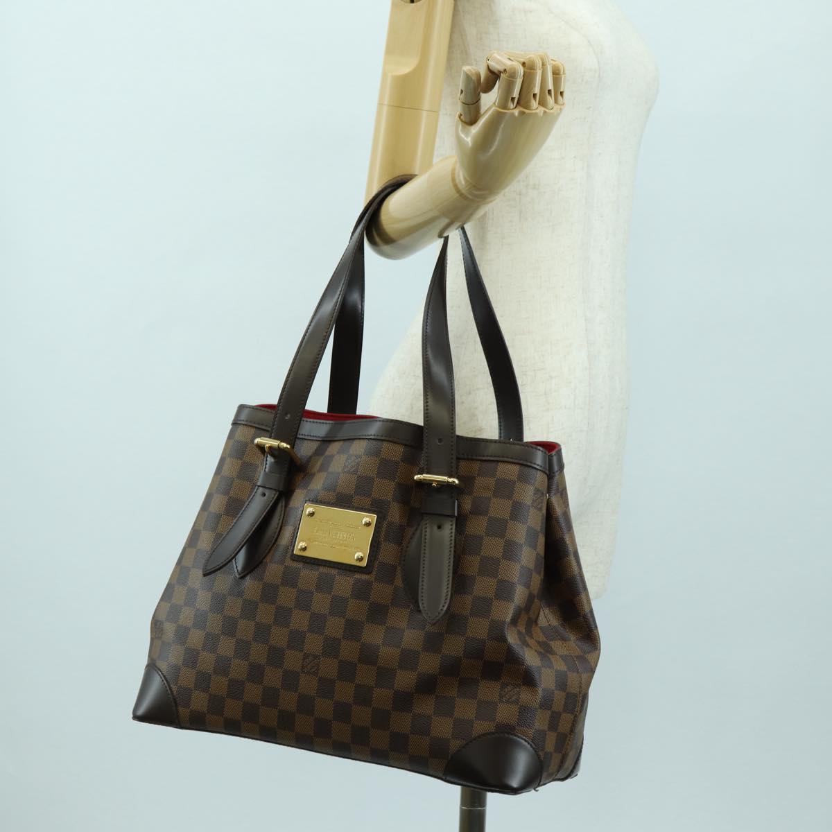 LOUIS VUITTON Damier Ebene Hampstead MM Tote Bag N51204 LV Auth am11544V