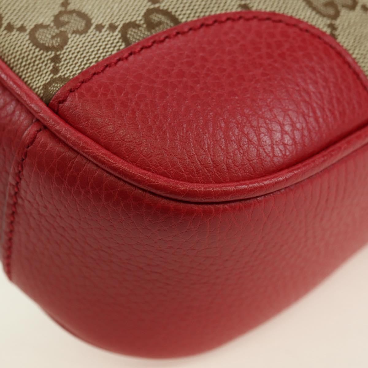 GUCCI GG Canvas Shoulder Bag Beige Gold 449413 Auth am11547V