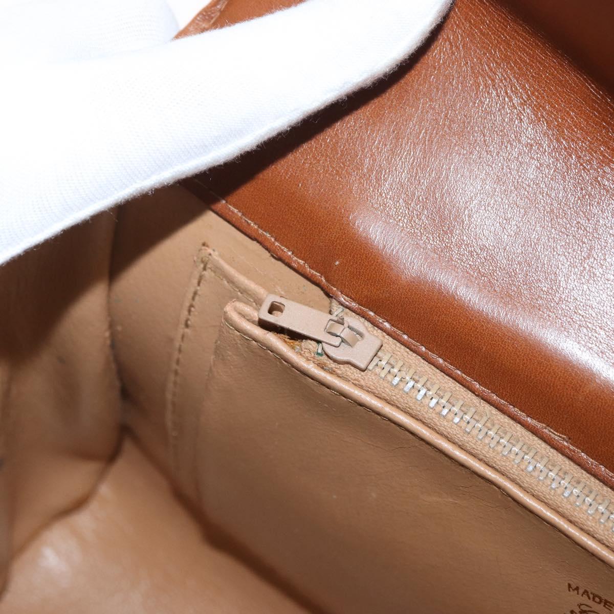 GUCCI Micro GG Canvas Shoulder Bag Beige Gold Auth am11560