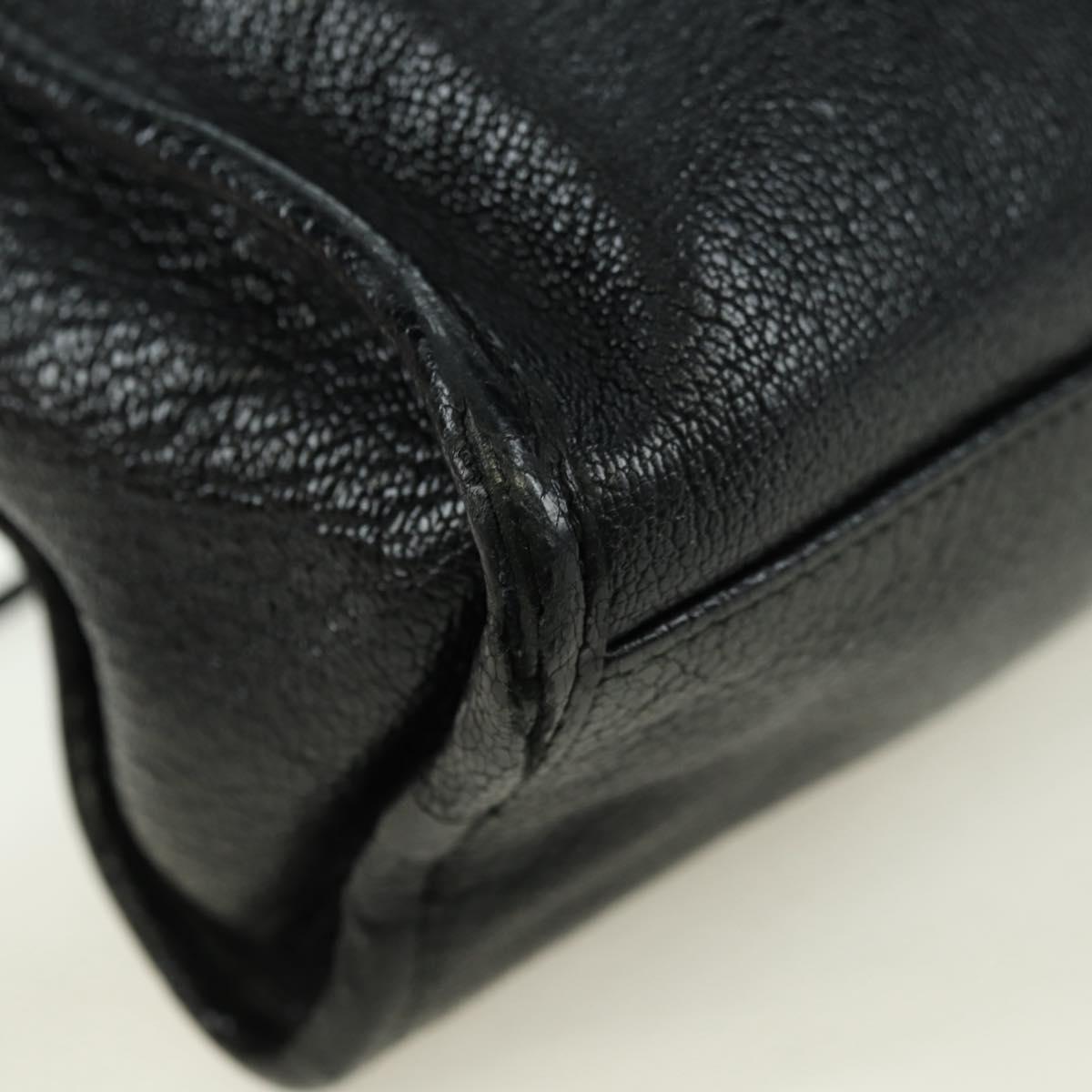 BALENCIAGA City Hand Bag Leather 2way Black Gold 432831 Auth am11565V