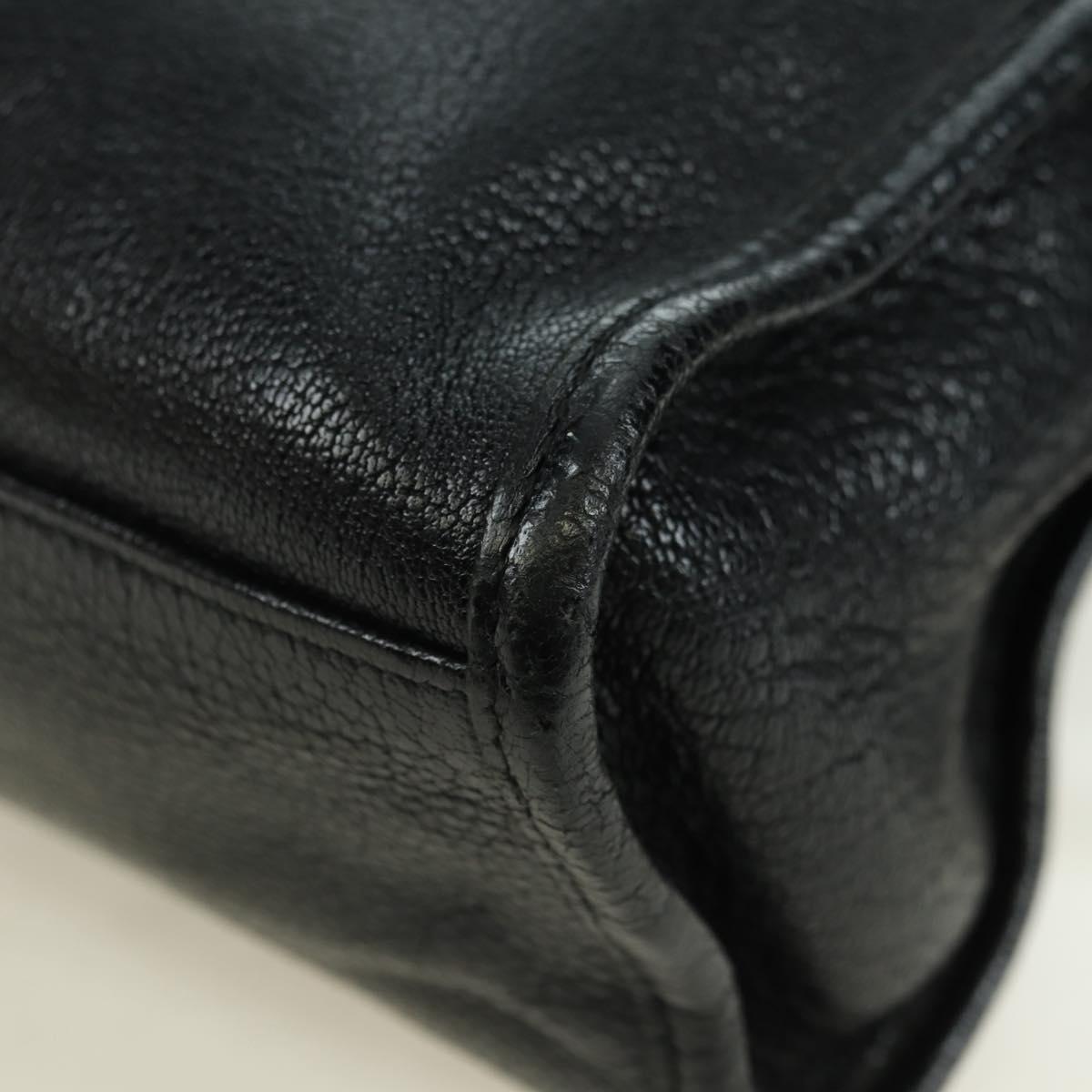 BALENCIAGA City Hand Bag Leather 2way Black Gold 432831 Auth am11565V